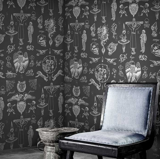 Sample - Tattoo Flash Wallpaper - Negative Black