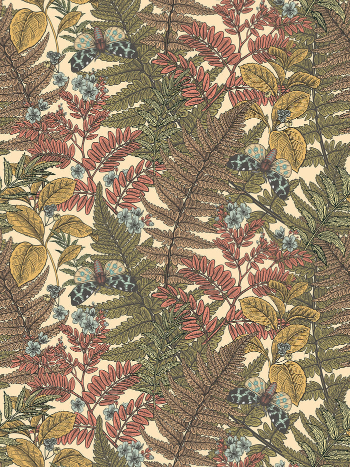 Sample - Wild Ferns Wallpaper - Warm Spice