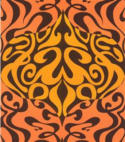 Sample - Woodstock Wallpaper - Orange