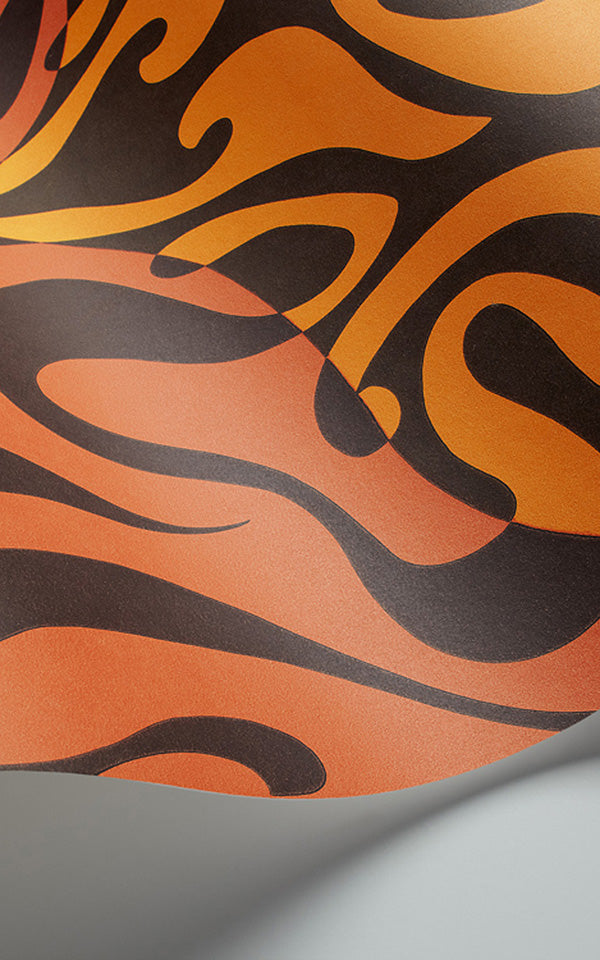 Sample - Woodstock Wallpaper - Orange