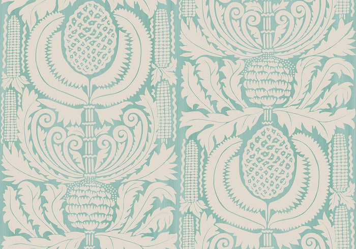 Sample - Zappa - Custom Sized Wallpaper Mural (per m2) - Blue Green