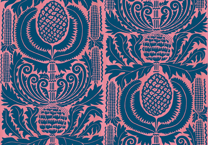 Sample - Zappa - Custom Sized Wallpaper Mural (per m2) - Pink Blue