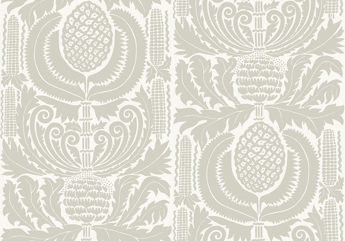 Sample - Zappa - Custom Sized Wallpaper Mural (per m2) - White