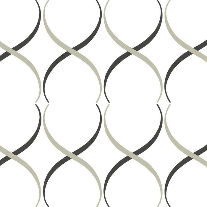 Sample – Crossover Lattice Florence Broadhurst Wallpaper - Pelican