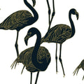 Sample – Deco Flamingo Wallpaper - Super Wide - Gatsby Navy