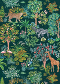 Sample – Happy Jungle - Custom Sized Mural Wallpaper (per m2)