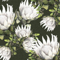Sample – King Protea Wallpaper - Olive