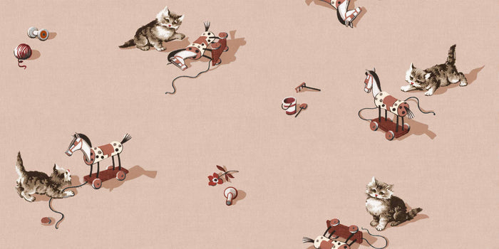 Sample – Kittens Wallpaper - Peach