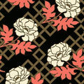 Sample – Large Floral Trellis Florence Broadhurst Wallpaper - Tea House