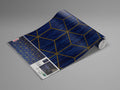 Sample – Mystique Vert - Blue - Custom Sized Wallpaper Mural (per m2)