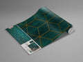 Sample – Mystique Vert - Green - Custom Sized Wallpaper Mural (per m2)