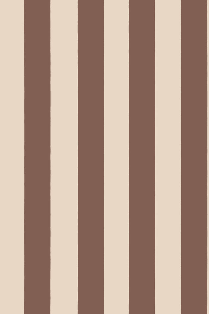 Sam Narrow Striped wallpaper in Burgundy, close-up pattern detail