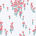 Sample – Scatter Daisy Florence Broadhurst Wallpaper - Coral Sea