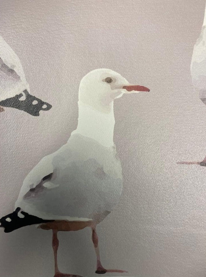 Sample – Two's Company Seagull Wallpaper - Pebble