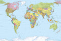 Sample – World Map Mural Wallpaper - Custom Sized Mural (per m2)