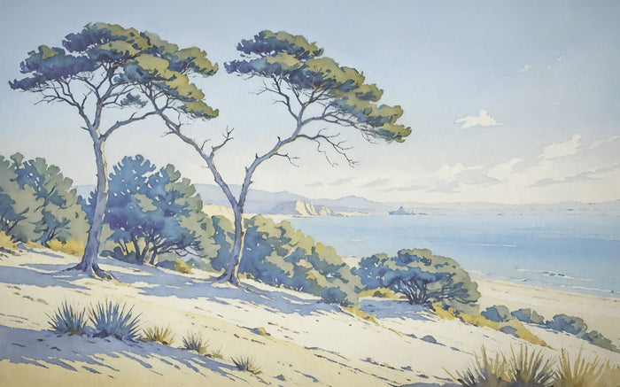 Sandy Coast - Custom Sized Wallpaper Mural (per m2)