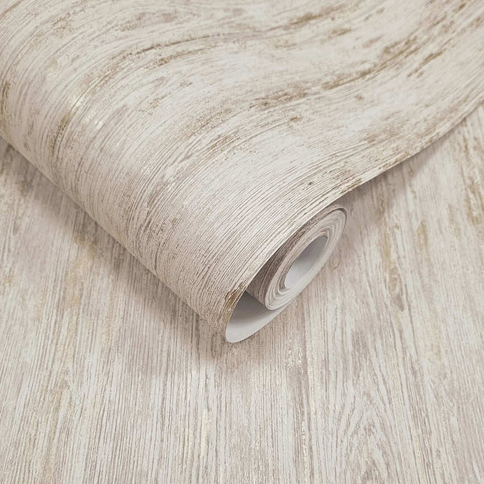 Sapele Wood Panels Wallpaper - Dove