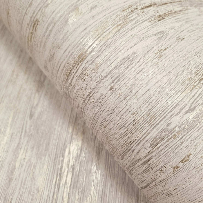 Sapele Wood Panels Wallpaper - Dove