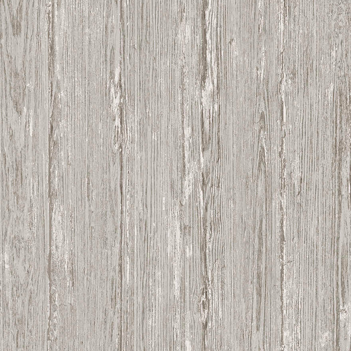 Sapele Wood Panels Wallpaper - Grey