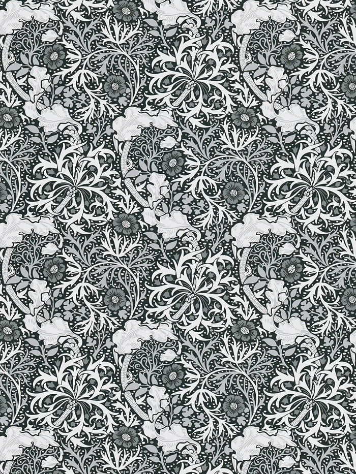 Seaweed Wallpaper - Black/White