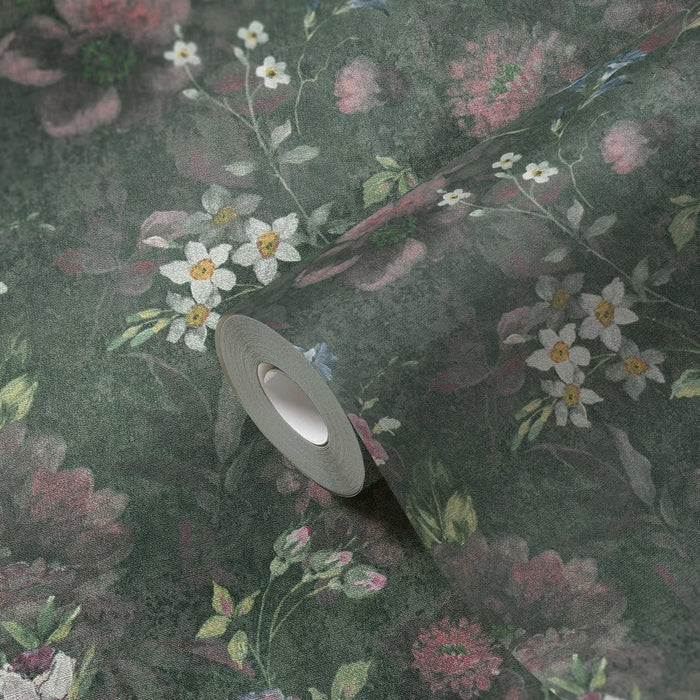 Secret Garden - Floral Wallpaper - Green