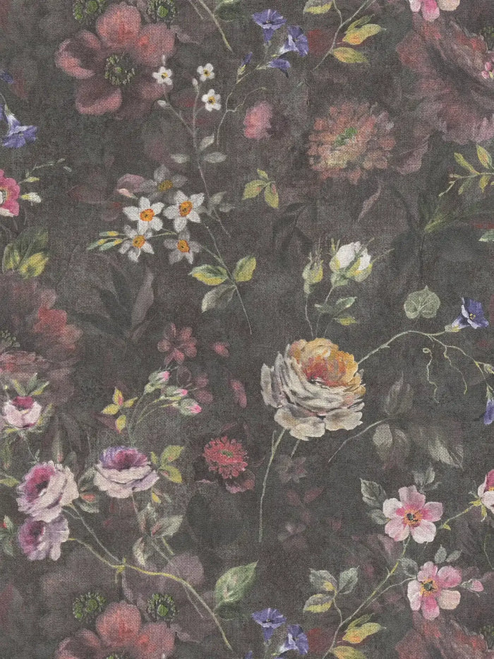 Secret Garden Wallpaper -  Black - WIDE -12 Rolls Due October