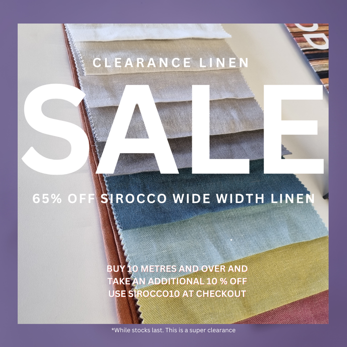 SIROCCO Wide Width Linen Curtain Fabric - SUPER SALE