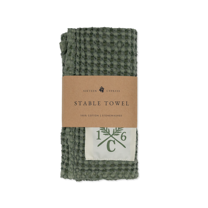 Sixteen Cypress Cotton Waffle Stable Towel