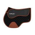Sixteen Cypress X ThinLine Close Contact Pad – Black & Cognac - Equiluxe Tack