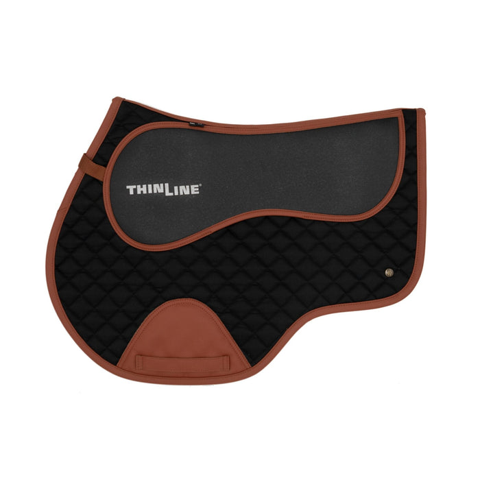 Sixteen Cypress X ThinLine Close Contact Pad – Black & Cognac - Equiluxe Tack