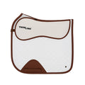 Sixteen Cypress X ThinLine Dressage Pad – White & Cognac - Equiluxe Tack