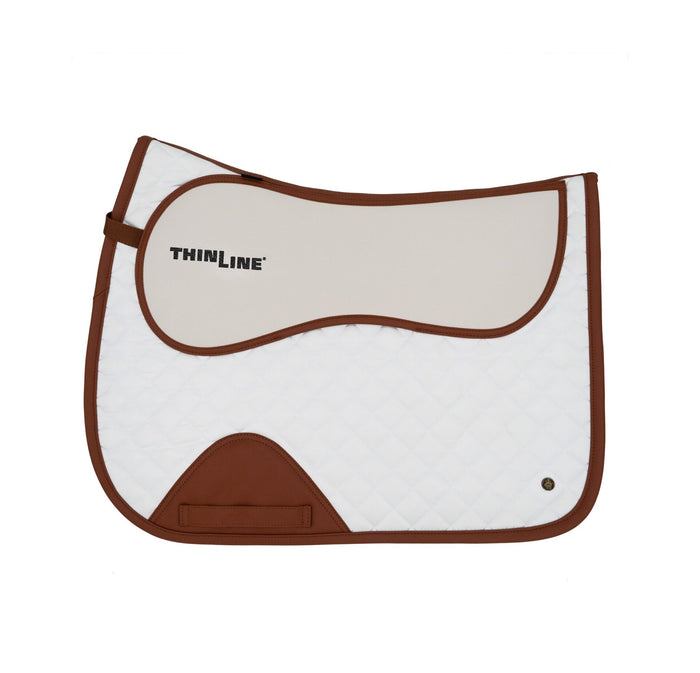 Sixteen Cypress X ThinLine Jumper Pad – White & Cognac - Equiluxe Tack