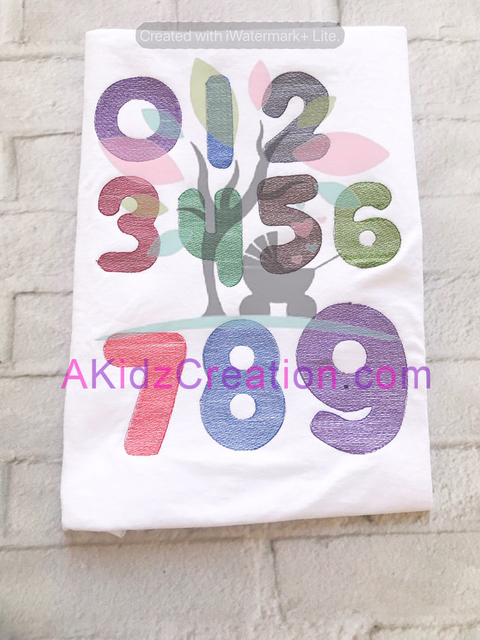 sketch number embroidery set, sketch number embroidery design, number embroidery set