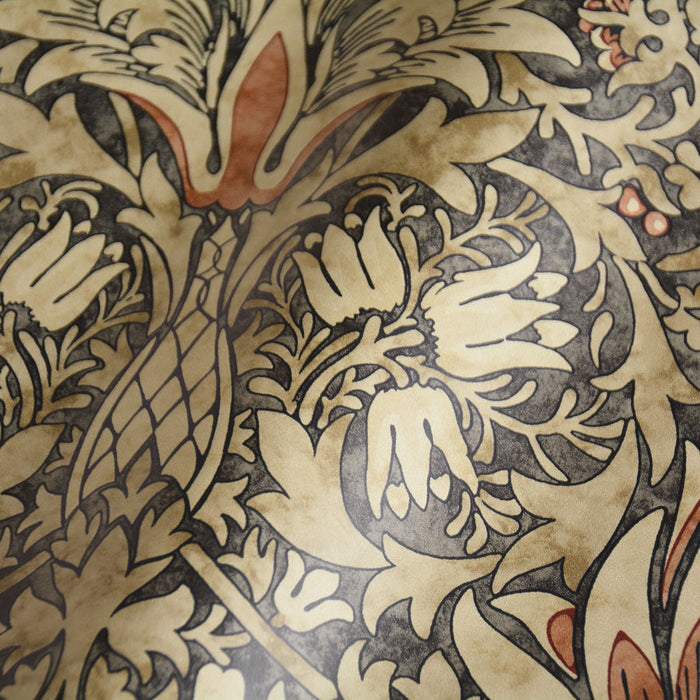 Snakeshead Wallpaper - Morris - Charcoal/Spice
