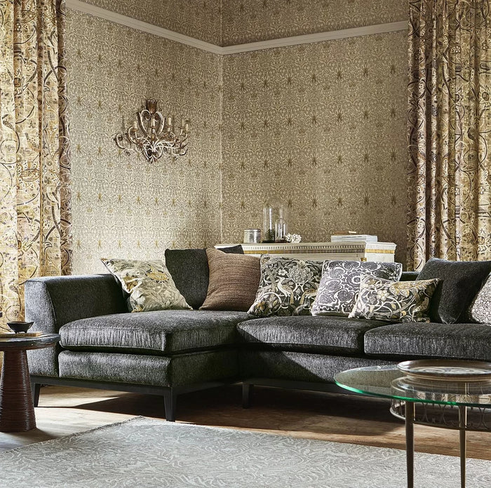Snakeshead Wallpaper - Morris - Gold/Linen