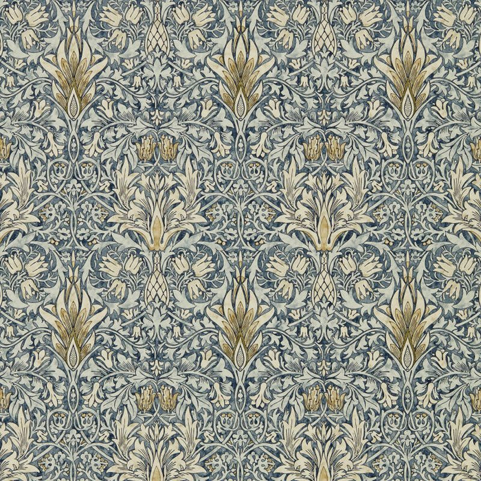 Snakeshead Wallpaper - Morris - Indigo/Cumin