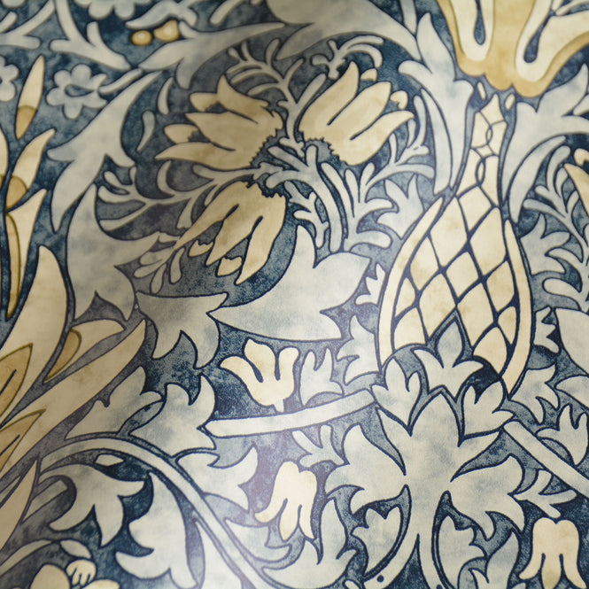 Snakeshead Wallpaper - Morris - Indigo/Cumin