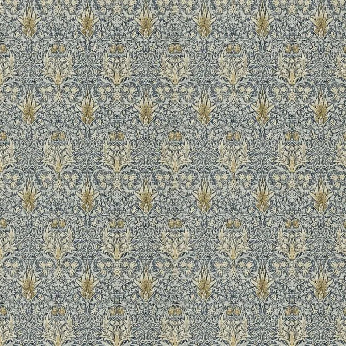 Snakeshead Wallpaper - Morris - Indigo/Cumin