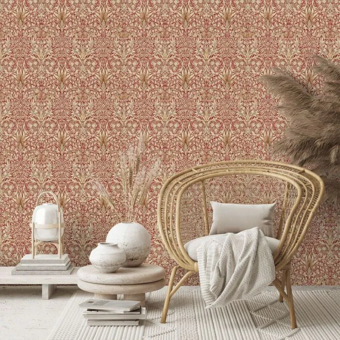 Snakeshead Wallpaper - Morris - Madder/Gold