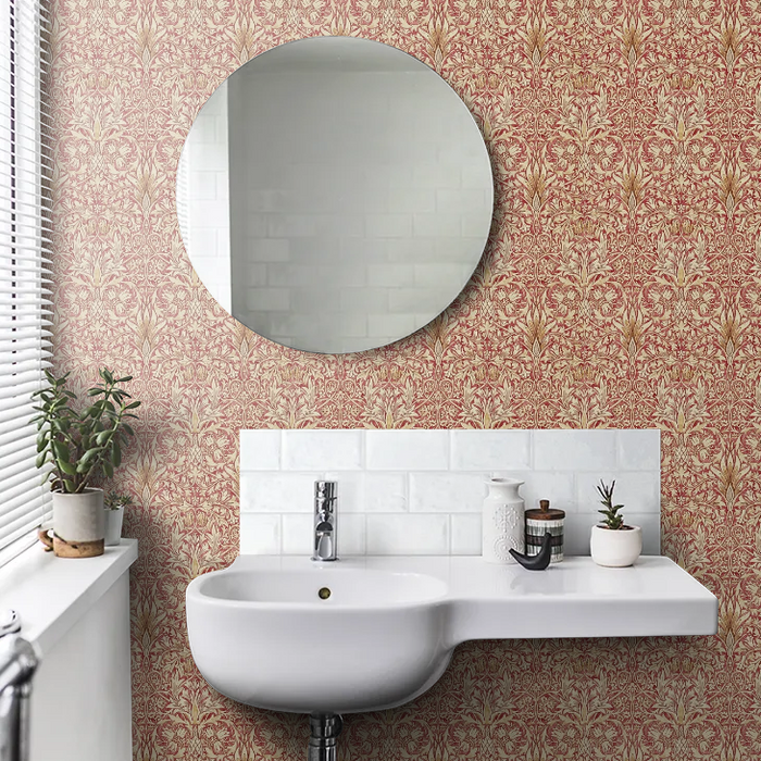 Snakeshead Wallpaper - Morris - Madder/Gold