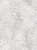 Soft Palm Leaf Vinyl Wallpaper - Grey
