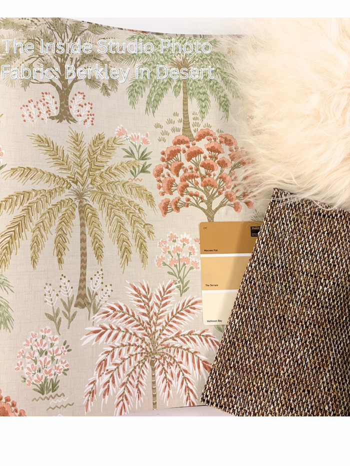 Solana – Tropical Palm Wallpaper – Coral/Beige