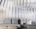 Solaris - Custom Sized Wallpaper Mural (per m2) - White