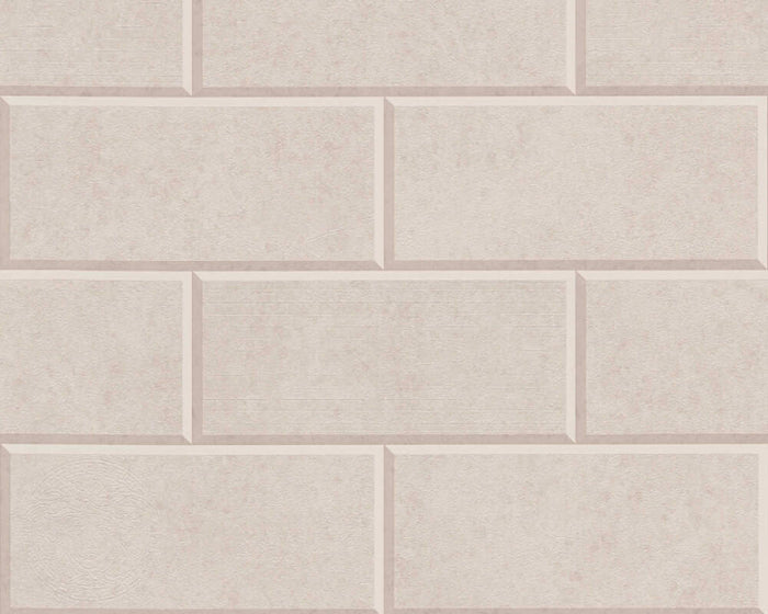 Versace Solid Bricks Wallpaper  - Beige - Discontinuing