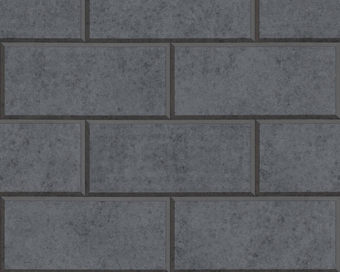 Versace Solid Bricks Wallpaper - Midnight - Discontinuing