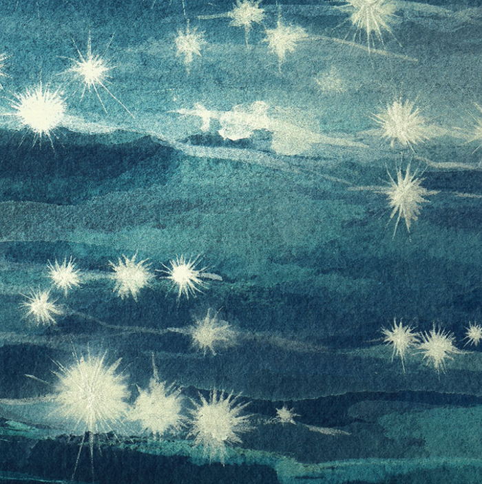 Sparkling Sea - Custom sized wallpaper mural (per/m2)