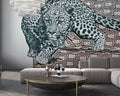 Stalking Leopard - Custom Sized Wallpaper Mural (per m2)