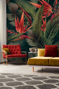 Sterilitzia Flower - Custom Sized Wallpaper Mural (per m2) - Green