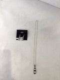Sterling Silver Silver/Black w/Earrings Necklace Set
