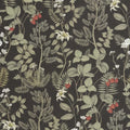 Strawberry Fields Wallpaper - Noir Fusain